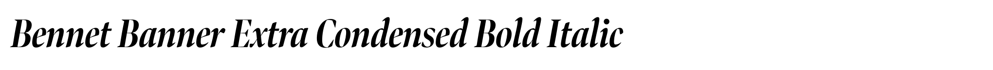Bennet Banner Extra Condensed Bold Italic image